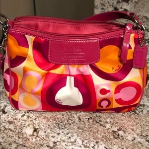 Coach V-day scarf print purse